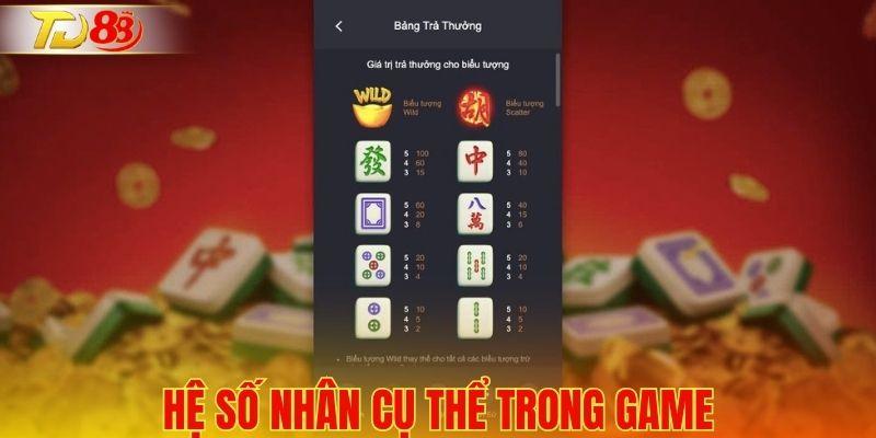 Hệ số nhân cụ thể trong game