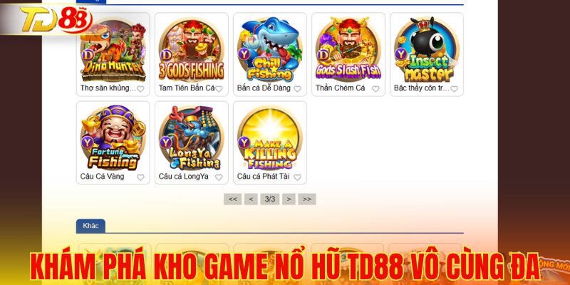 Khám phá kho game nổ hũ TD88 vô cùng đa dạng